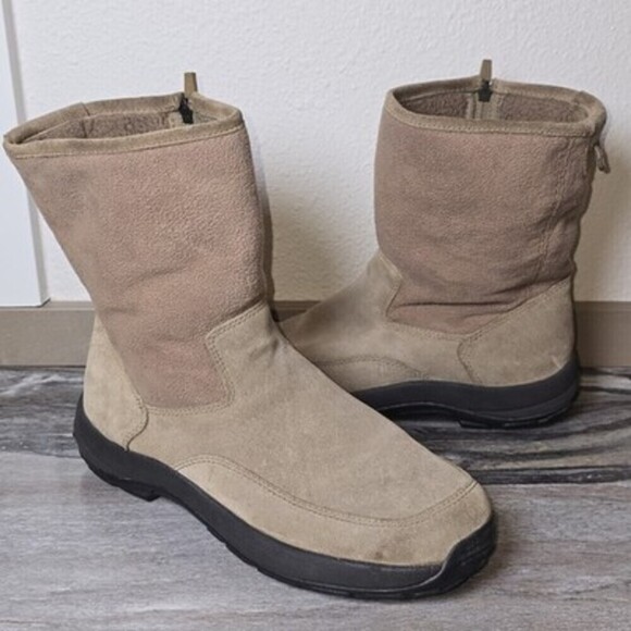 L.L.Bean Men’s Suede Insulated Winter Boots Size 11 Medium Side Zip Brown main image 7